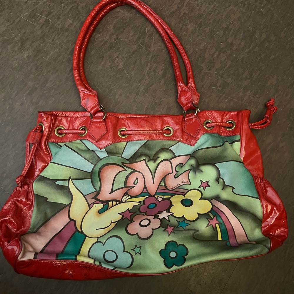 Authentic Isabella Fiore Colorful Love Graphic Maternity Bag